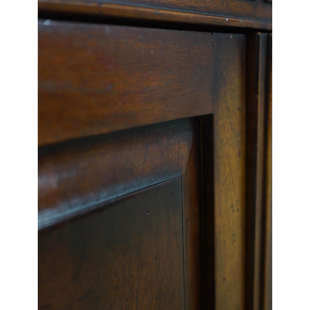 Mahogany Continental Style 2 Drawer 2 Door Tall Bookcase For Sale - Image 14 of 16