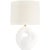 Modern AERIN by Visual Comfort Signature Adria 25" Table Lamp in Plaster White with Linen Shade For Sale - Image 3 of 3