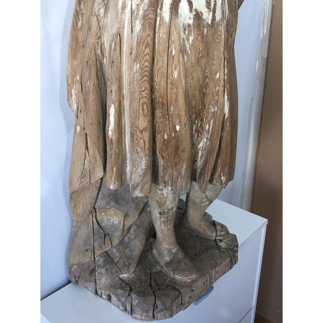 Carved Figurative Sculpture, 1800s, Oakwood For Sale - Image 17 of 18