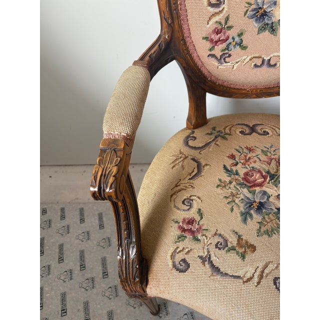 19th Century Neoclassical Armchair From France in the Louis XVI Style For Sale - Image 4 of 8