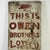 Early 20th Century Salvaged Early 20th Century Antique Wood Trade Sign Advertising "Owen Brothers Clothing House", Hand Painted For Sale - Image 5 of 13