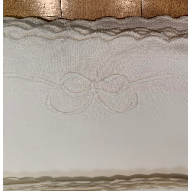 Antique Oval Placemats With Small Scalloped Edge- Set of 16 For Sale In Los Angeles - Image 6 of 6