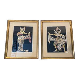Late 20th Century Framed Chinoiserie Wall Art- a Pair For Sale