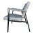 Faux Snake Skin and Metal Armchair by All-Steel Reupholstered Restored For Sale