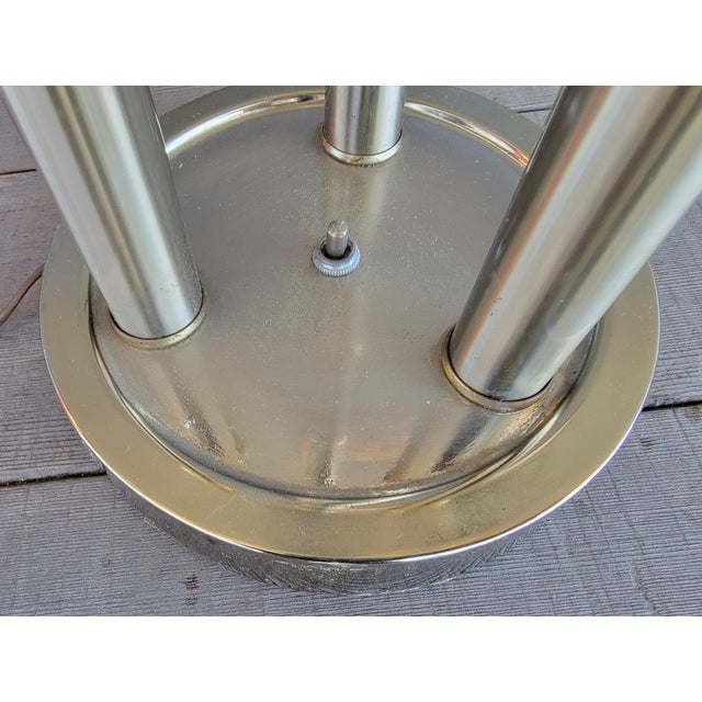 Chrome Laurel Lighting Chrome Table Lamp Mid-Century Modern Hollywood Regency For Sale - Image 8 of 9
