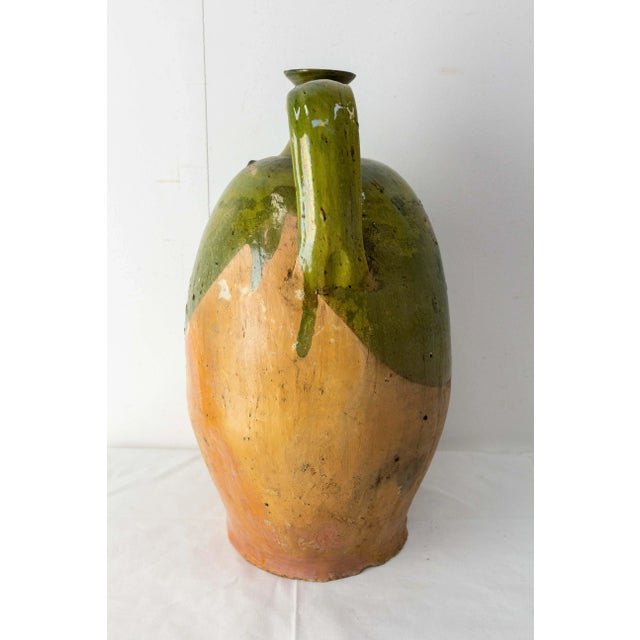19th Century Provencal Terracotta Oil Jar with Green Glaze For Sale - Image 5 of 8