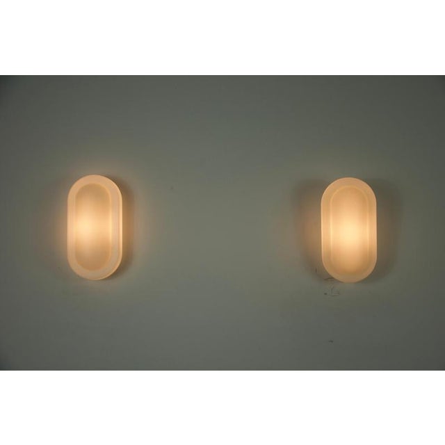 Glass Wall Lamps attributed to Peill & Putzler, Germany, 1970s For Sale - Image 6 of 9