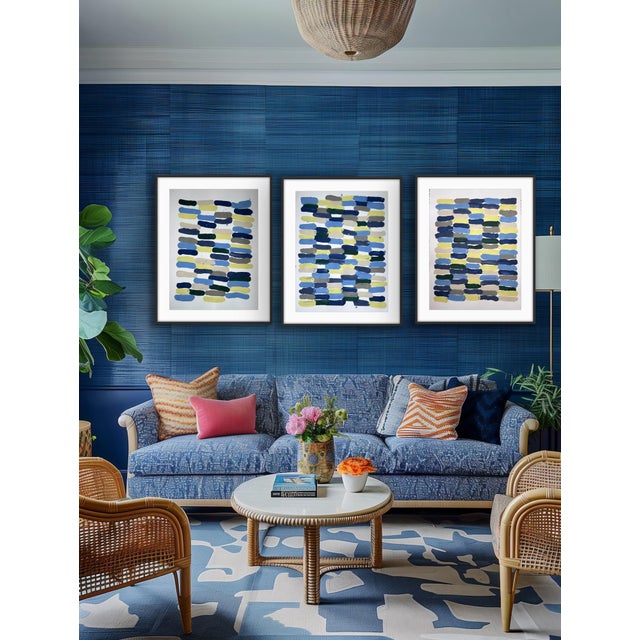 Greek Villa Painting Set of 3 — Contemporary Abstract by Mary Elizabeth Marvin For Sale - Image 4 of 8