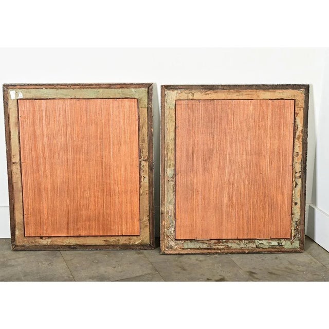 French Provincial French 19th Century Mirrors in Painted Frames - A Pair For Sale - Image 3 of 8