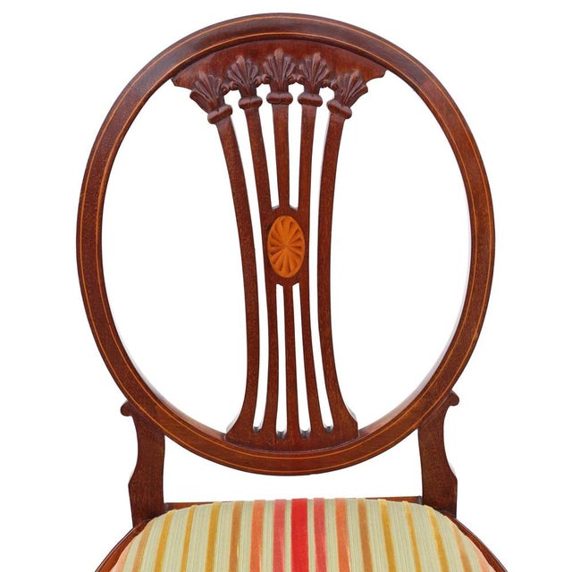 Antique Georgian Dining Chairs in Mahogany, 1910, Set of 2 For Sale - Image 3 of 6
