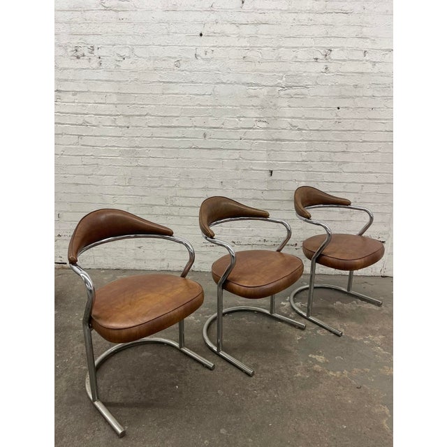 Mid-Century Modern 1970’s Vintage Daystrom Postmodern Chrome Cantilever Chairs - 1 Available For Sale - Image 3 of 10