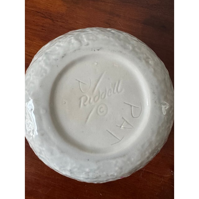 Mid 20th Century Mid-Century Ruddell Studio Art Pottery Bowl or Cachepot – Organic Textured White Glaze For Sale - Image 5 of 8