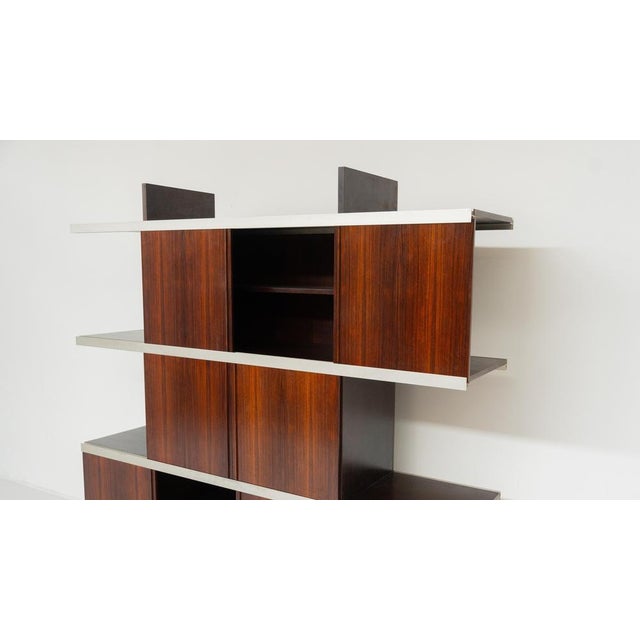 Wood Mid-Century Modern Shelf attributed to Angelo Mangiarotti, Italy, 1970s For Sale - Image 7 of 18