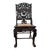 Qing Dynasty 19th Century Carved Chinese Rosewood Chair With Stone Seat For Sale
