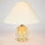 Gold Mid Century Modern Murano Glass Bullicante Table Lamp 1950s | Vintage Gold Flakes Accent Light Italian Hollywood Regency Seguso Barovier Toso For Sale - Image 8 of 9
