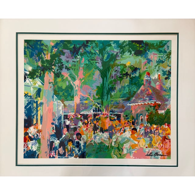 Mid-Century Modern 1970s “Tavern on the Green” by Leroy Neiman – Hand Signed – Custom Framed With Conservation Glass For Sale - Image 3 of 14