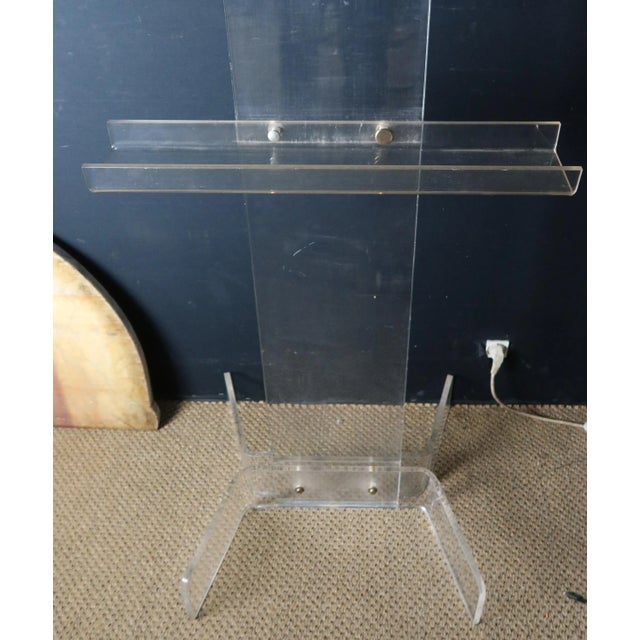 Plastic Acrylic Glass Easel, 1980 For Sale - Image 7 of 11