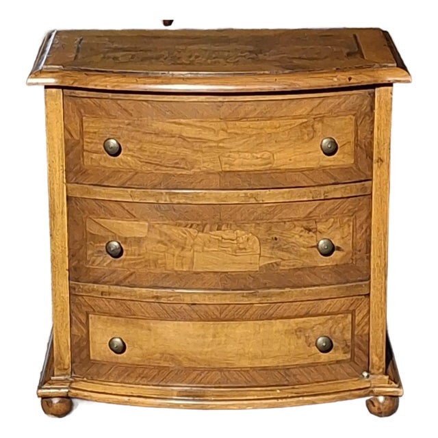 20th Century Italian Crossbanded Walnut Side Cabinet For Sale