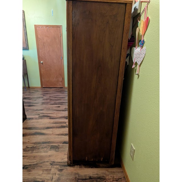 Brown 1930s Art Deco Waterfall Chifferobe For Sale - Image 8 of 8