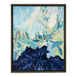 Large Abstract Vintage Painting on Canvas