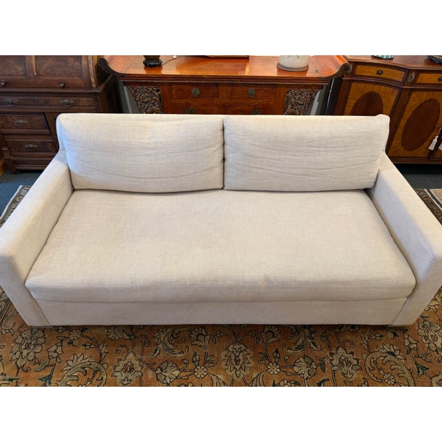 Restoration Hardware Restoration Hardware Belgian Track Arm Sofa For Sale - Image 4 of 10