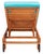 Newport Chaise Lounge Chair with Side Table, Natural/Aqua Cushion For Sale - Image 13 of 13