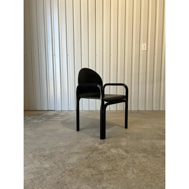 Set of 6 Gae Aulenti for Knoll International 'Orsay' Dining Chairs 1984, Signed For Sale - Image 10 of 17