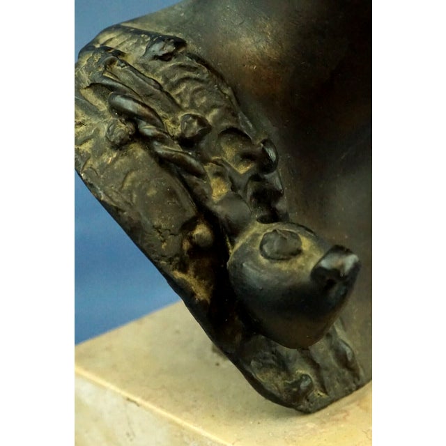 19th Century Bronze Bust Sculpture of Child by Achille d'Orsi, Italy For Sale - Image 17 of 18