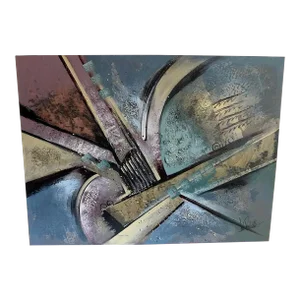 1970s Lee Reynolds Abstract Postmodern Oil Painting
