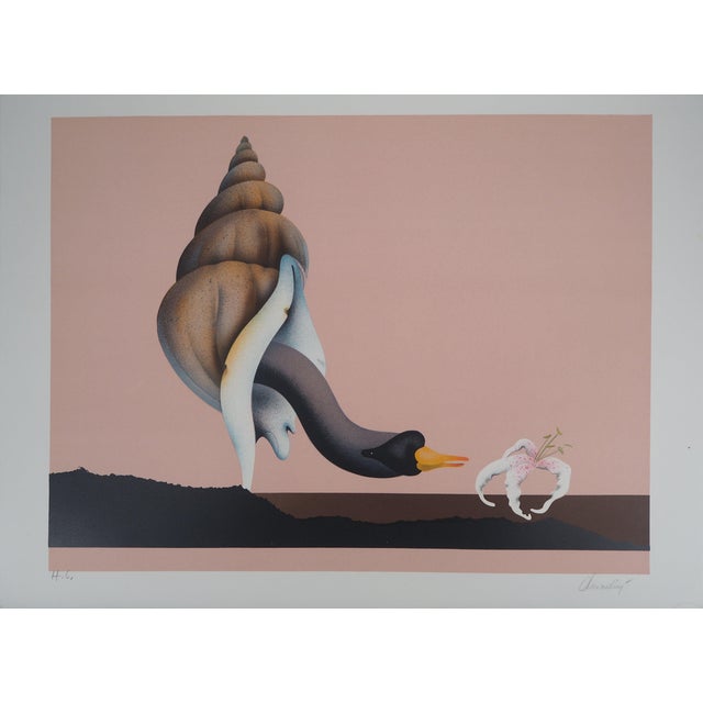 Jean-Paul Donadini, Le cygne et l'orchidée, Lithograph For Sale