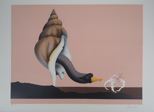 Jean-Paul Donadini, Le cygne et l'orchidée, Lithograph