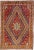 Vintage Handmade Shiraz Red Geometric Wool Rug 6'10" X 10'1" For Sale - Image 10 of 10