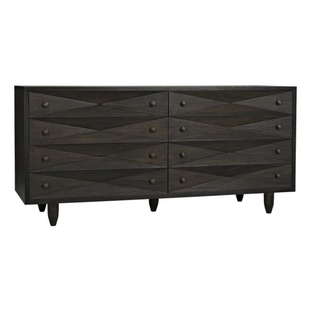 NOIR Diamond Double Chest, Ebony Walnut For Sale