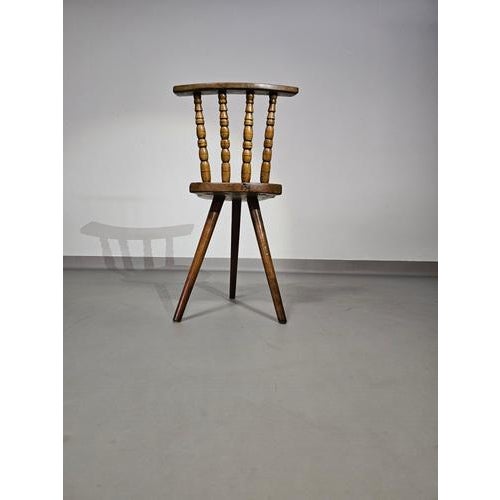Vintage Farmers Tripod Chair For Sale - Image 5 of 18