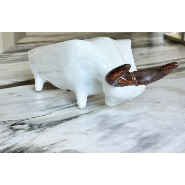 Ceramic Made in Japan Mid-Century El Toro Coin Bank Bull For Sale - Image 7 of 17