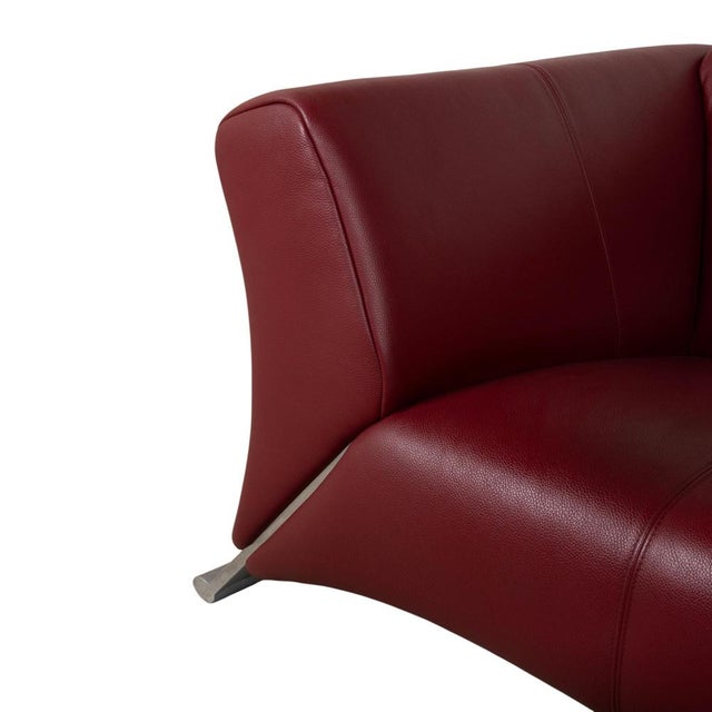 Modern 322 Leather Two-Seater Red Sofa by Rolf Benz For Sale - Image 3 of 11