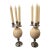 Silver Plate & Ostrich Egg Candlesticks -a Pair For Sale
