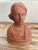 Copper Vintage Art Nouveau Mid Century Modern Italian Ceramic Woman's Bust For Sale - Image 8 of 8