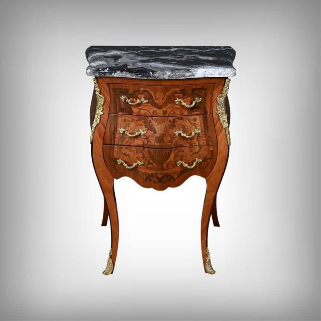 20th Century Louis XV Marquetry Parlor Cabinet, in Good conditions. Designed 1950 to 1959
