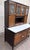 Antique Hoosier Style Farmhouse Cabinet With Glass Doors and Enamel Worktop For Sale - Image 4 of 11