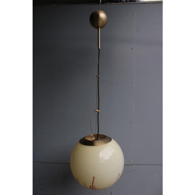 1970s Anemone Pendant in Murano Glass and Brass from Venini, Italy, 1970s For Sale - Image 5 of 12