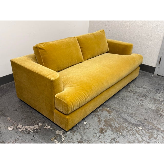 Bespoke Mohair Amber Sofa For Sale - Image 10 of 12