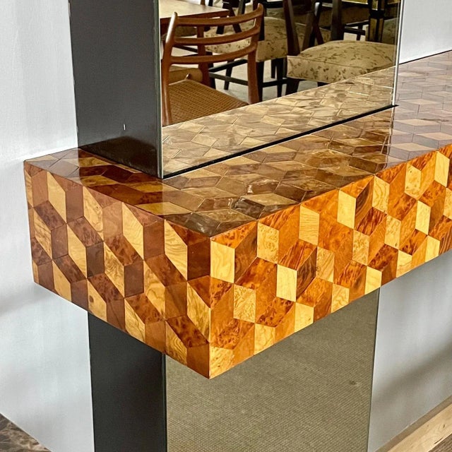 Mid-Century Modern Paul Evans Console With Mirror, Mid Century Modern, 1978, Hollywood Regency For Sale - Image 3 of 12