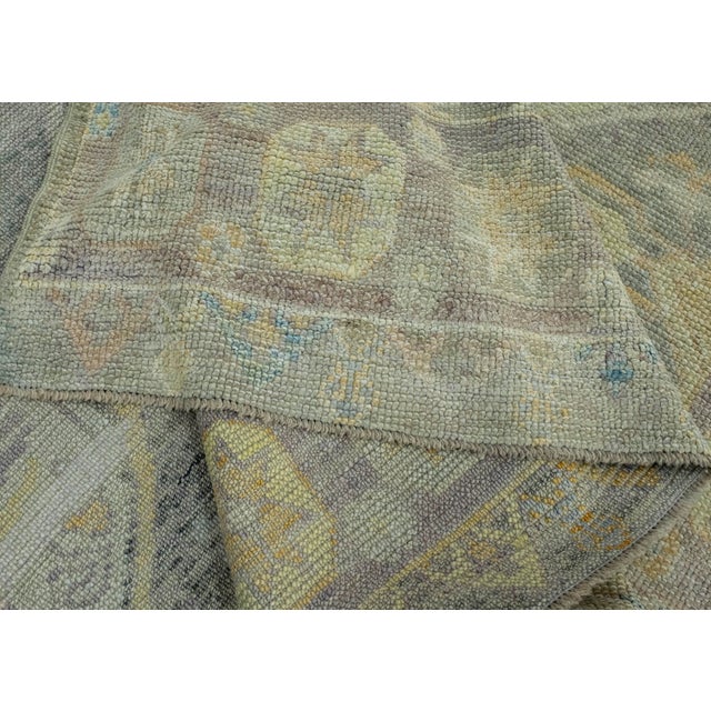 Textile Turkish Oushak Rug 9' x 13'2" #18646 For Sale - Image 7 of 8