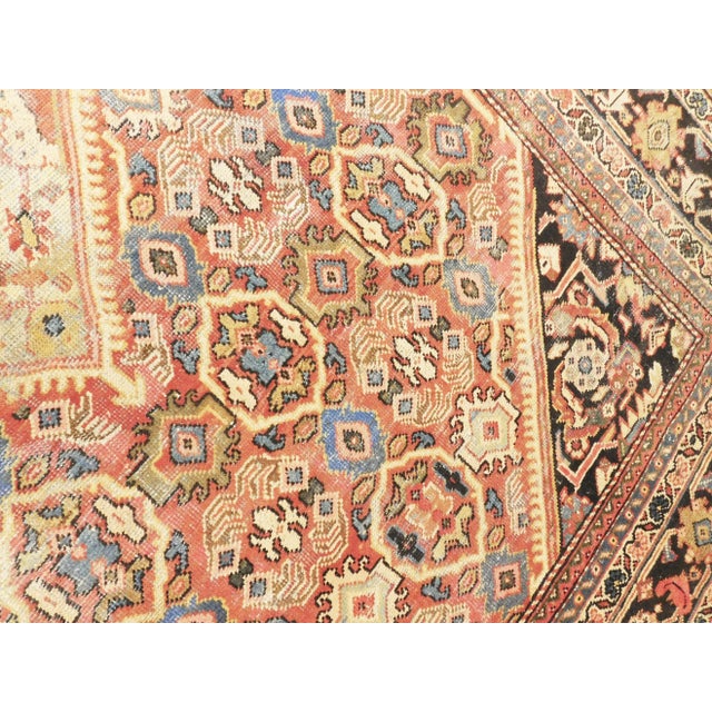 1920s Vintage Hand Knotted Persian Mahal Antique Rug- 9′6″ × 13′ For Sale - Image 10 of 13