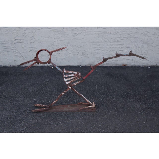 Industrial Metal Road Runner Sculpture Garden Statue For Sale - Image 11 of 18