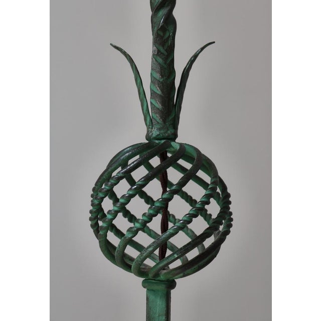Scandinavian Green Iron Floor Lamp from Taidetakomo Hakkarainen, Finland, 1930s For Sale - Image 10 of 15
