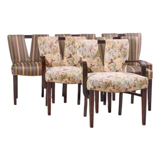 Paul Frankl Corset Mid Century Mahogany Dining Chairs - Set of 6 For Sale