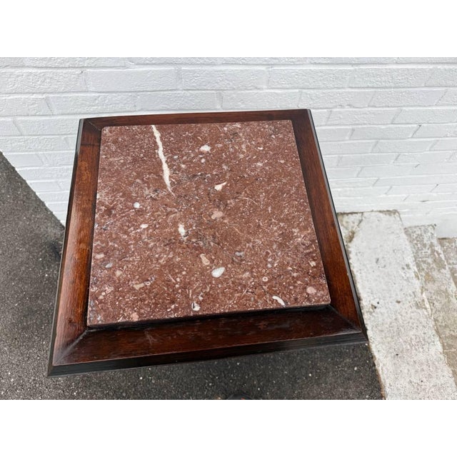 Brown Antique Victorian Eastlake-Style Parlor 2 Tier Side Table or Stand For Sale - Image 8 of 11