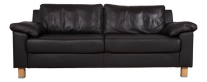 Leather Dark Brown Three-Seater Sofa from Ewald Schillig
